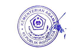 Tanda tangan Kemenag Lampung Selatan